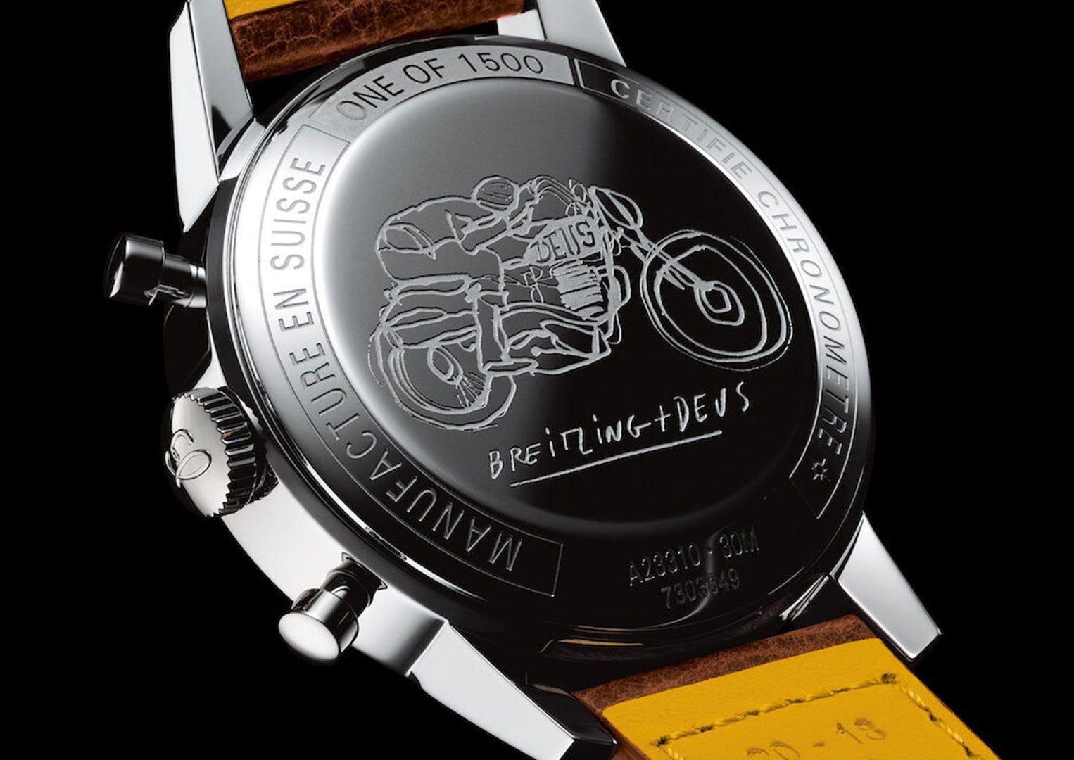 The Breitling Top Time Deus Chronograph costs £4,100)
